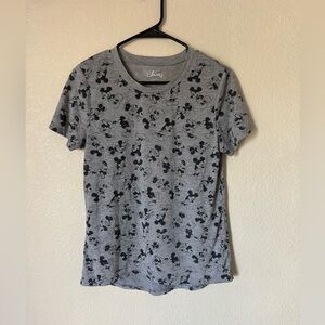 Disney‎ Mickey and Minnie Love Heather Gray Graphic Tee